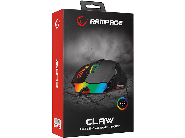 RAMPAGE SMX-G38 Claw Usb 7 Makro Tuşlu 7200dpi RGB Ledli Gaming Oyuncu Mouse Siyah_8
