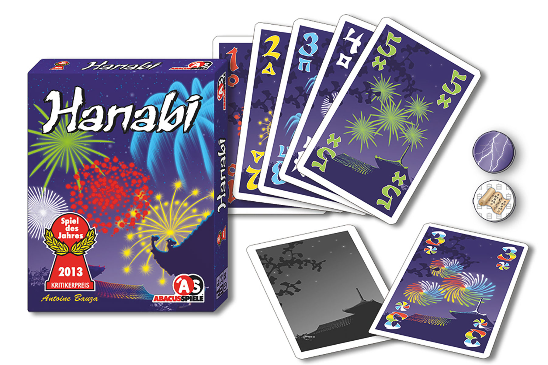 ABACUSSPIELE Hanabi Kartenspiel Mehrfarbig
