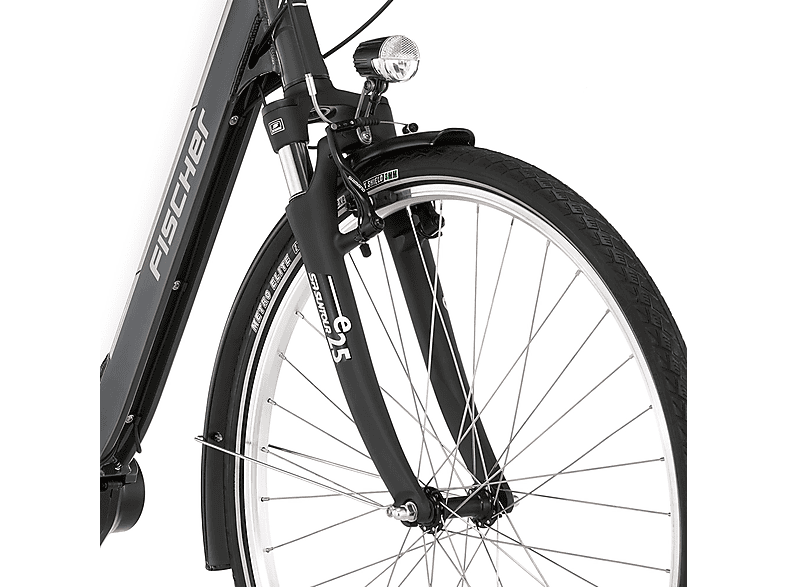 FISCHER Cita 1.5 Citybike (Laufradgröße: 28 Zoll, Rahmenhöhe: 44 cm, Damen-Rad, 418 Wh, Granitgrau)