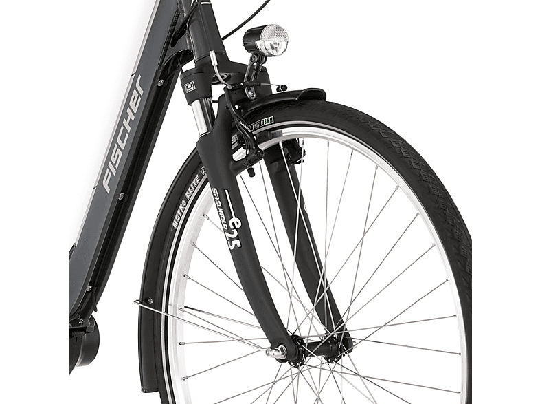 FISCHER Cita 1.5 Citybike (Laufradgröße: 28 Zoll, Rahmenhöhe: 44 cm, Damen-Rad, 522 Wh, Granitgrau)