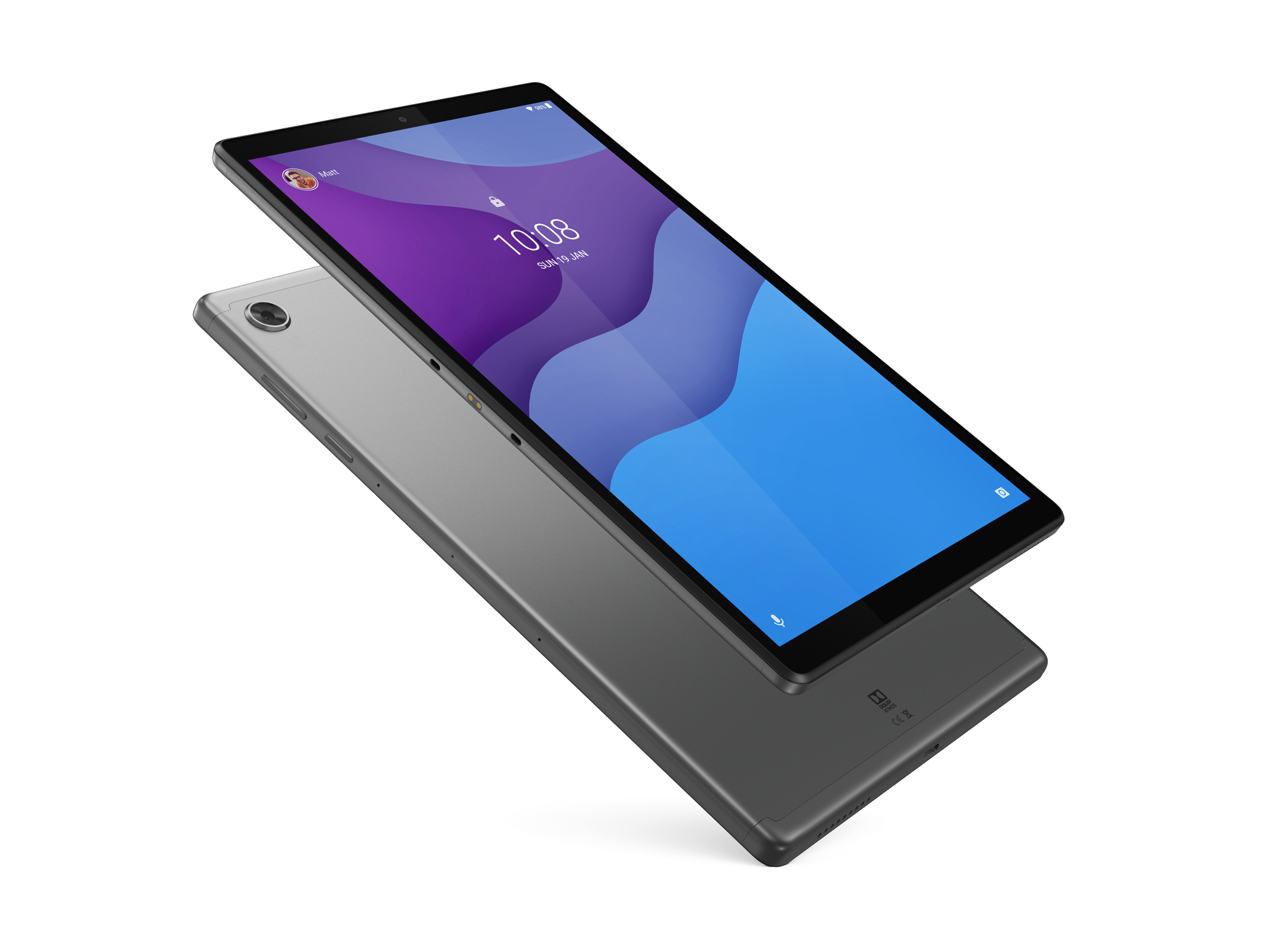 LENOVO Tab M10 HD (2. transparenter 32 Grey Schutzhülle, Zoll, Generation) Iron Tablet, GB, 10,1 mit