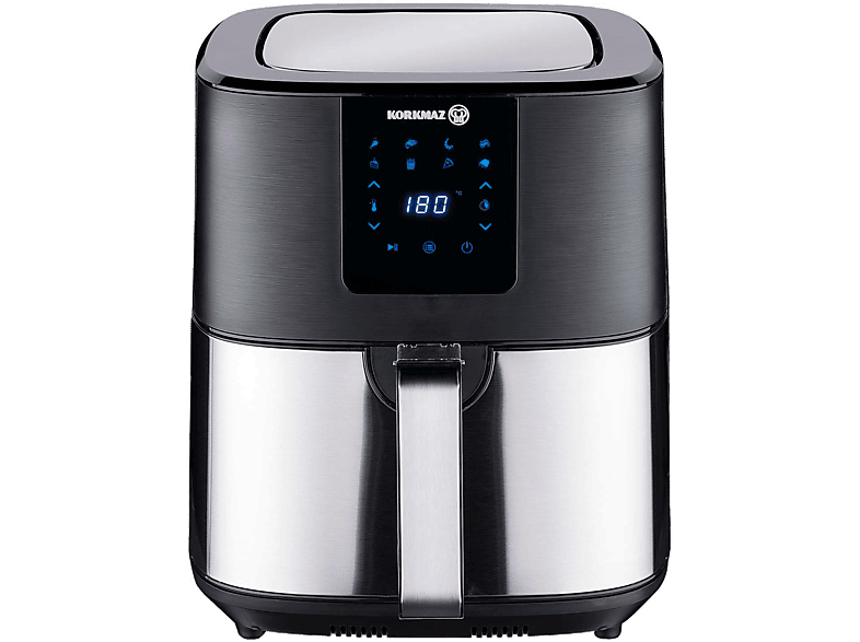 Korkmaz A888 Air Max 6.5L 1700 W Air Fryer Fritöz Inox Siyah - 1
