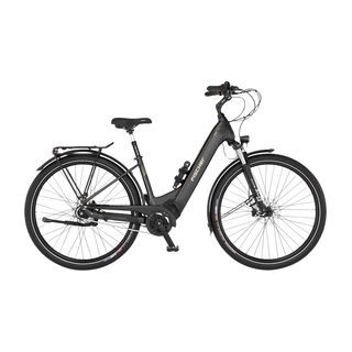 FISCHER Cita 7.0I Citybike (Laufradgröße: 28 Zoll, Rahmenhöhe: 43 cm, Damen-Rad, 630 Wh, Schiefergrau)