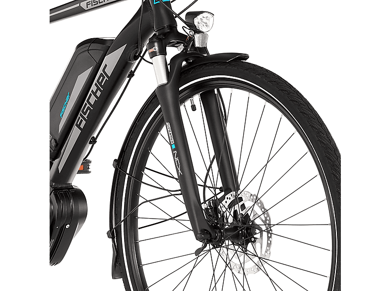 FISCHER VIATOR ETD 1861 Trekkingrad (Laufradgröße: 28 Zoll, Rahmenhöhe: 44 cm, Damen-Rad, 627 Wh, Schwarz matt)