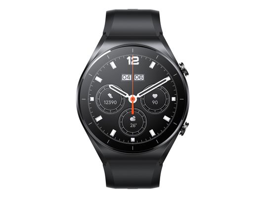 XIAOMI Watch S1 - Smartwatch (165,1 - 225,1 mm (pelle) / 149,8 - 233,8 mm (gomma fluorurata), Gomma fluorurata / pelle di vitello, Nero)
