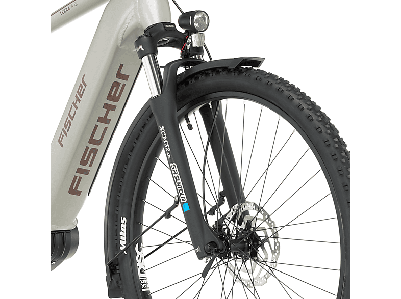 FISCHER Terra 4.0I All Terrain Bike (ATB) (Laufradgröße: 29 Zoll, Rahmenhöhe: 55 cm, Herren-Rad, 630 Wh, Greige)