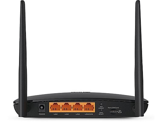 Router Wi-Fi - TP-Link Archer MR200, 4G LTE, Doble Banda, 750Mbps, Ethernet, Negro