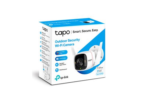 Cámara de vigilancia IP  TP-Link Tapo C320WS, 2K QHD, Sensor Nocturno,  IP66, Control por voz, Blanco