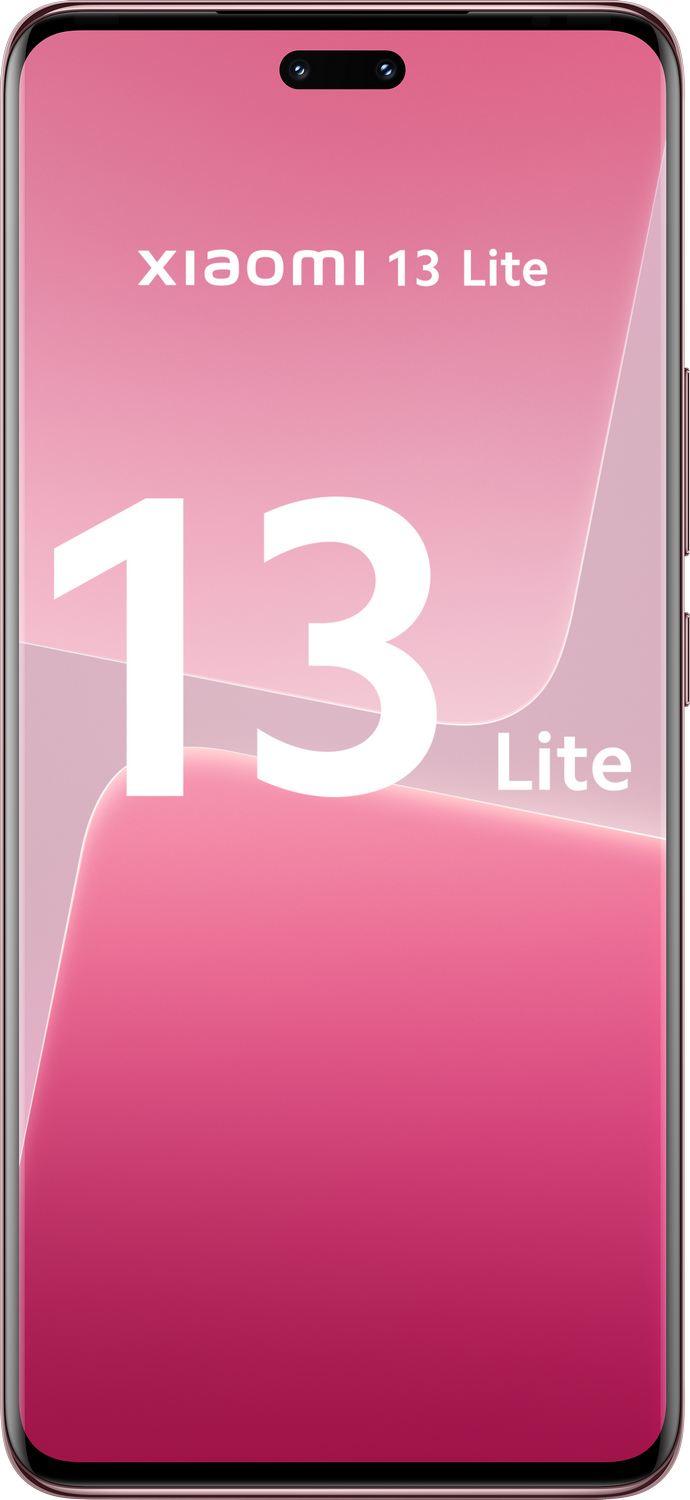 Teléfono rosa con un fondo rosa claro.