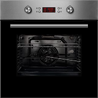 Horno - Midea MD65M80E0-B0, Multifunción, Esmalte fácil de limpiar, 65 l, 59.5 cm, Mandos giratorios, Inox