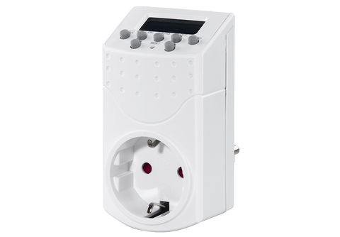 Temporizador enchufe  Hama Mini, Digital, Programable, 250 V, Blanco