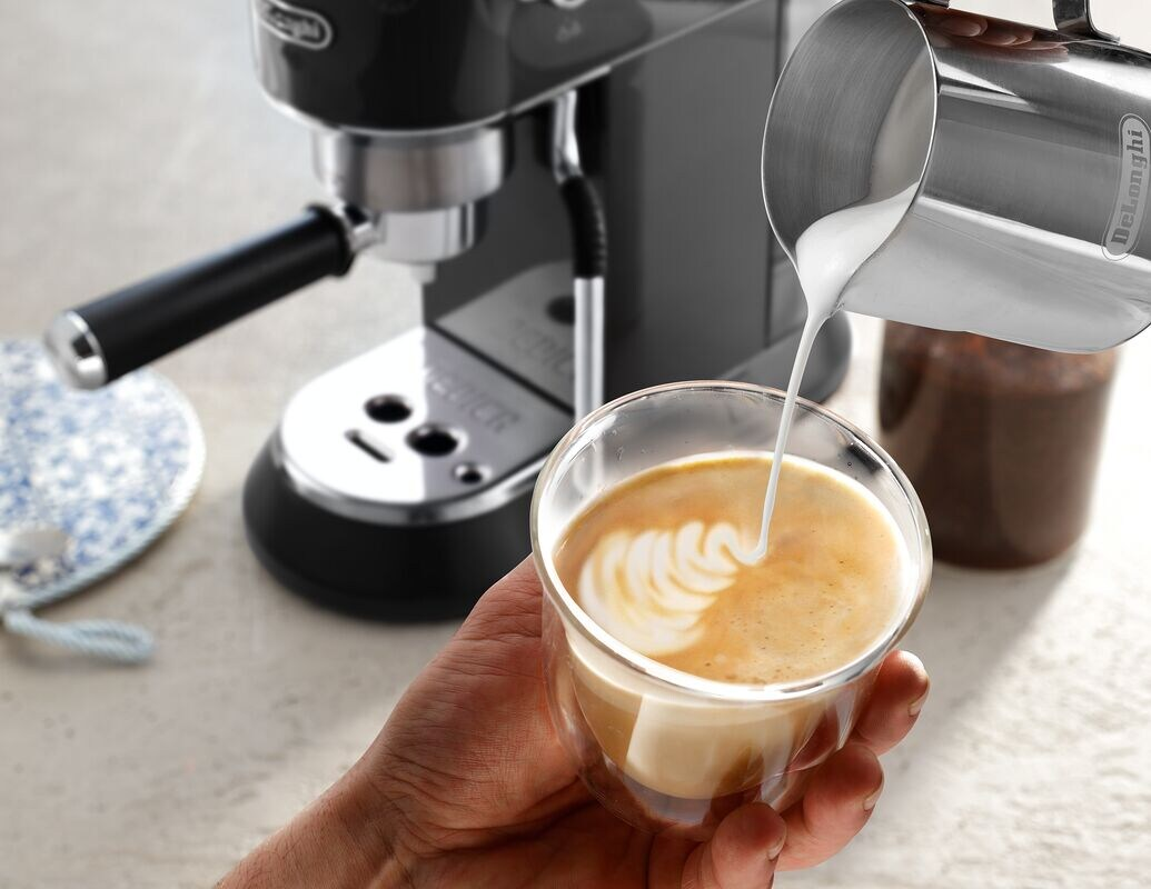 DELONGHI Dedica Arte EC885.GY Espressomaschine Grau metallic