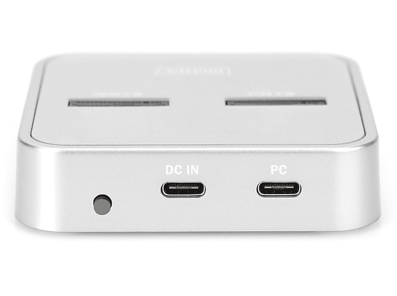 DIGITUS M.2 NVMe + M.2 SATA SSD Docking Station mit SD-Express Kartenleser Silber; Docking Station----Docking Station — Foto 2 von 5