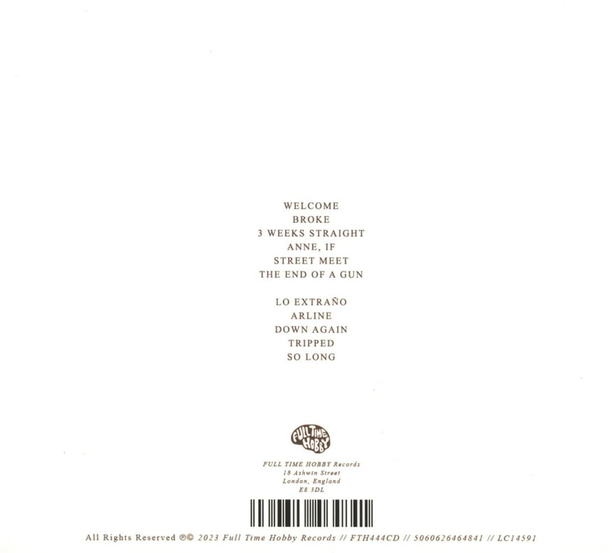 Die Rückseite einer CD-Hülle mit Songtiteln und einem Logo. Unten steht: Alle Rechte vorbehalten.