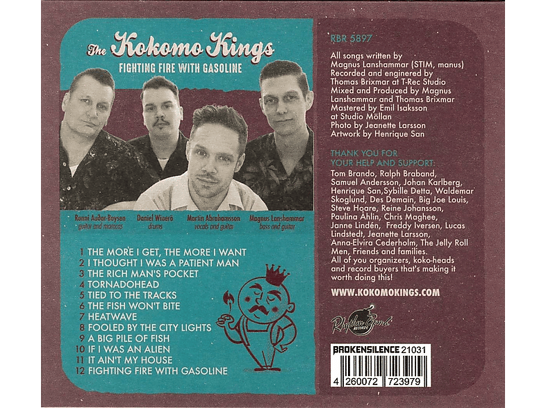 Thumbnail - The Kokomo Kings - Fighting Fire With Gasoline (CD)