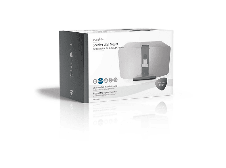 Nedis SPMT5500BK Lautsprecher Wandhalterung Kompatibel mit Sonos® Play:5-Gen2™ / Five™ — Foto 3 von 3