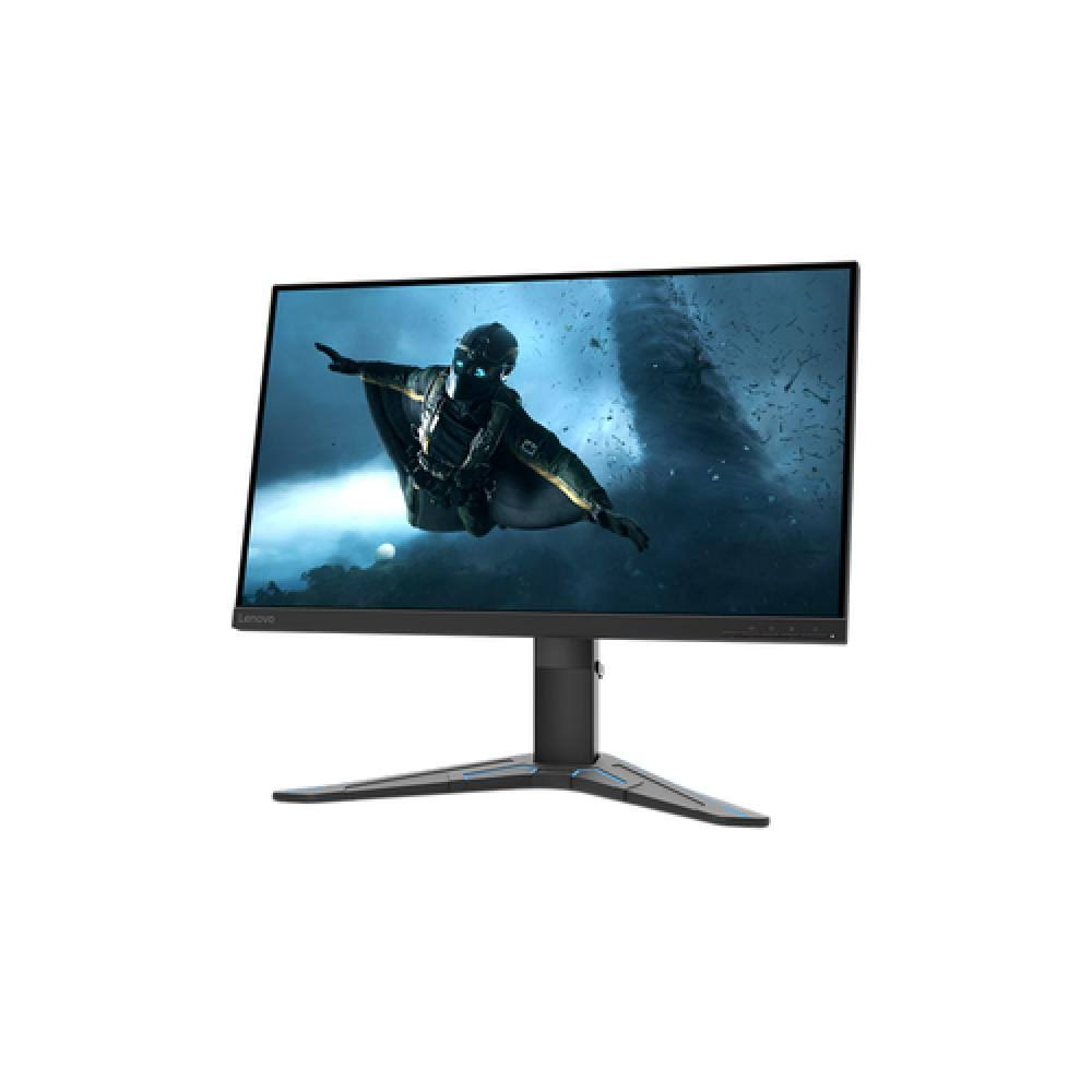 Un monitor de juegos que muestra una escena del juego. Se muestra una persona con un traje aéreo en el juego.