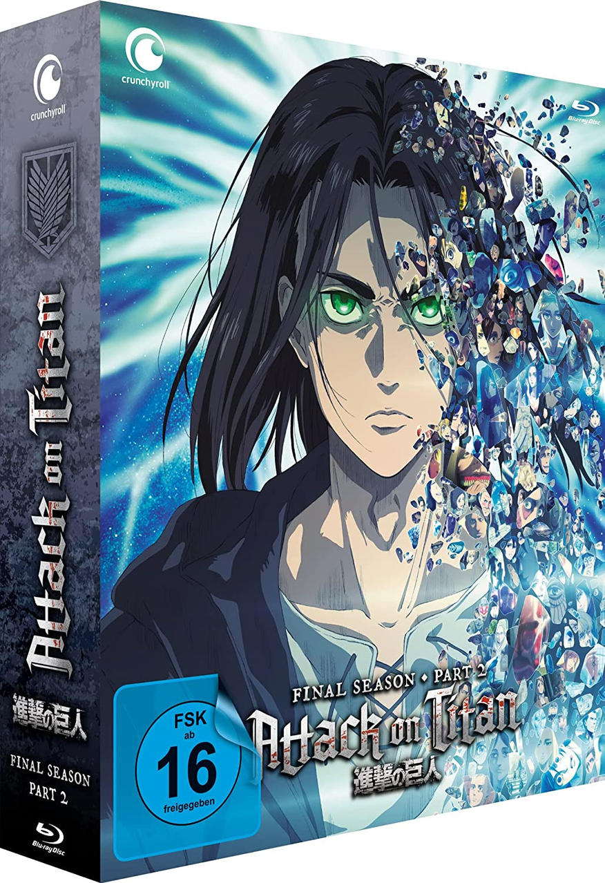 Blu-ray-Disc-Hülle mit Anime-Charakter auf dem Cover, Titel in Englisch und Japanisch und Logo.