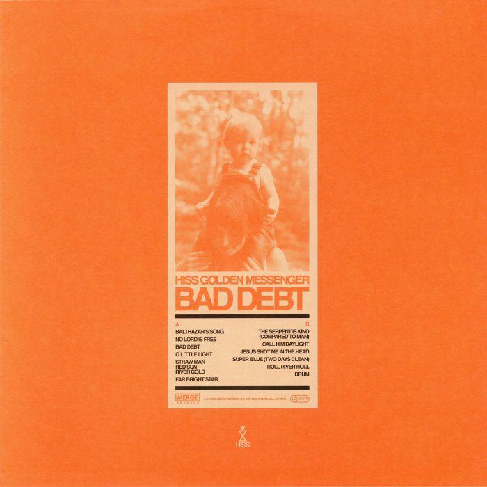 Albumcover. Kind mit Latzhose auf orangefarbenem Hintergrund, mit Texten.