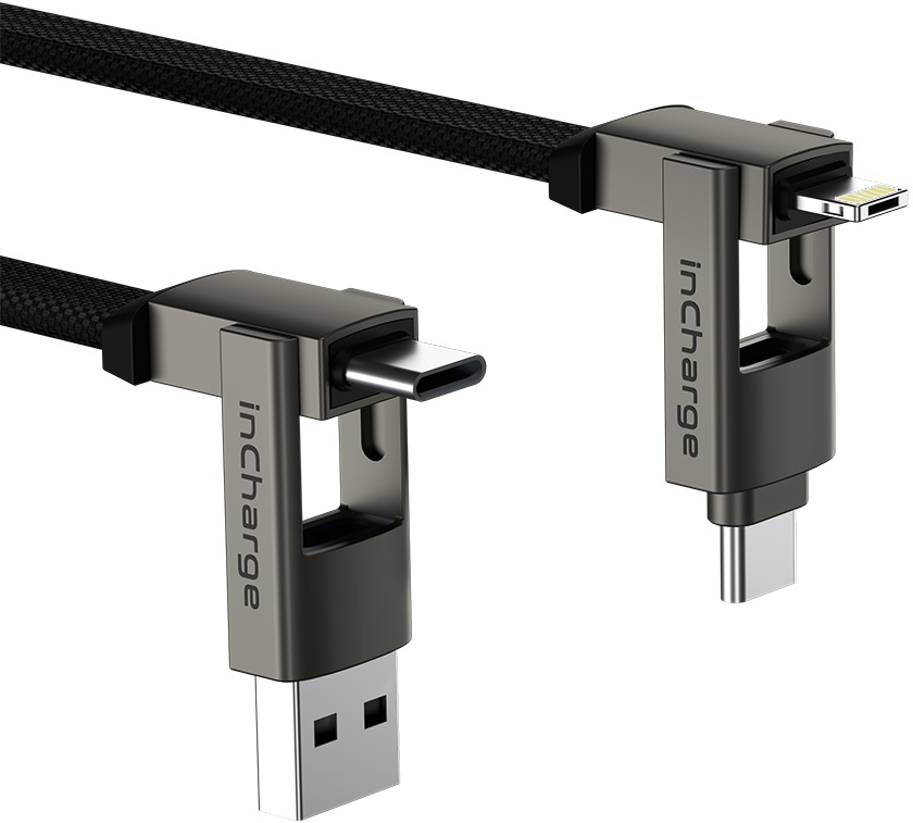 ROLLING SQUARE inCharge 6 Max - Lade und Sync-Kabel (Schwarz)