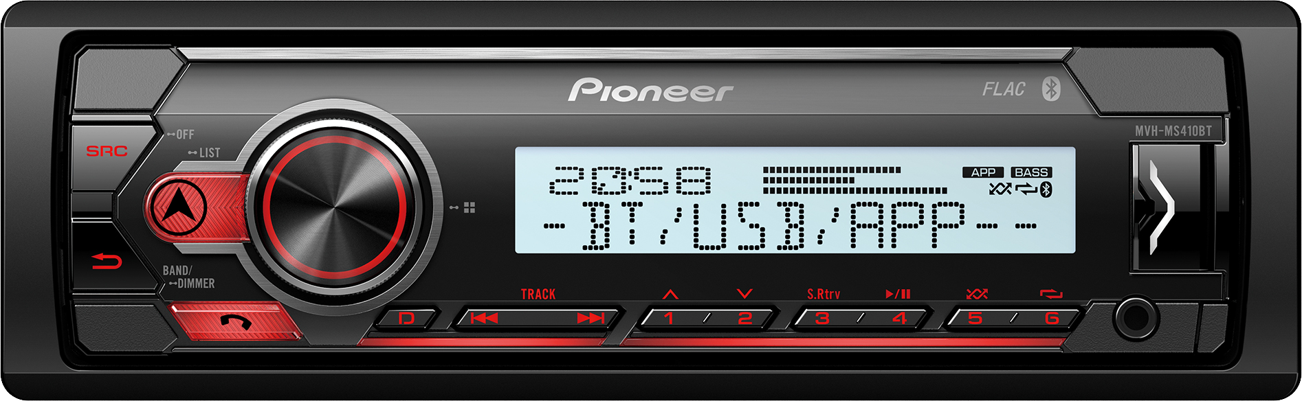 PIONEER MVH-MS410BT Bluetooth/USB hajós fejegység