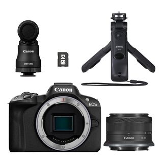CANON EOS R50 Vlogger Kit - Systemkamera Schwarz