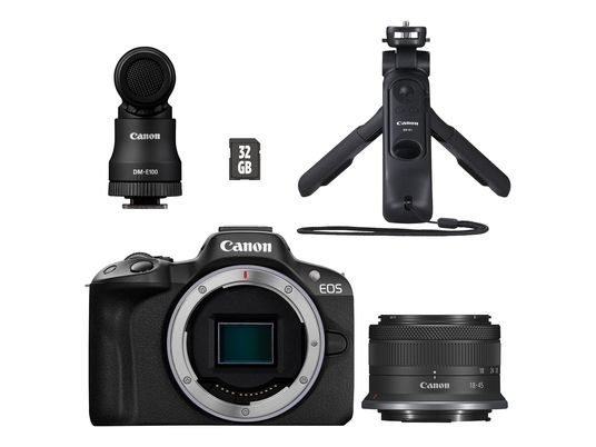 CANON EOS R50 Vlogger Kit - Systemkamera Schwarz