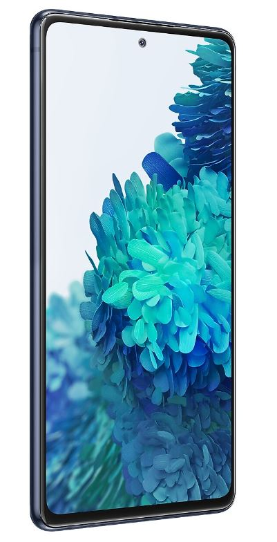 Çiçek duvar kağıdı olan mavi telefon. Beyaz zemin.