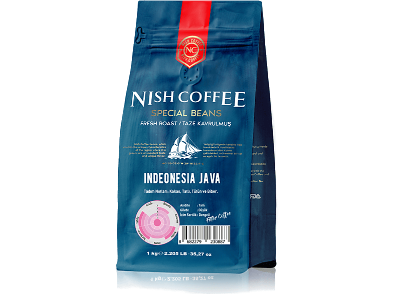 NISH Filtre Kahve Endonezya Java 1000 gr