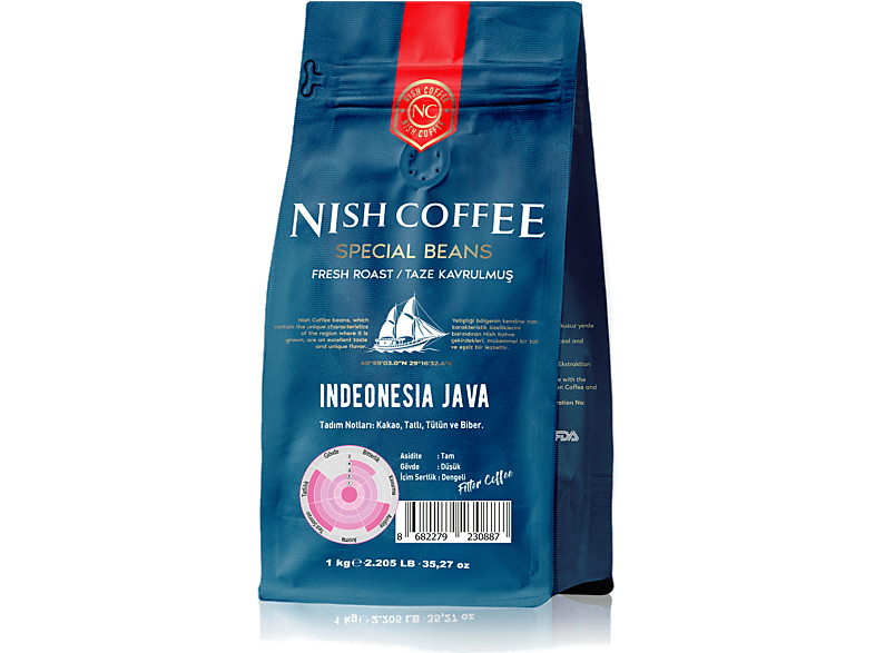 NISH Filtre Kahve Endonezya Java 1000 gr_0