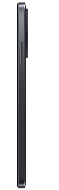 Siyah bir akıllı telefonun yan görünümü.
