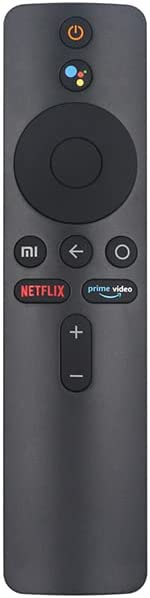 Netflix ve Prime Video etiketleri dahil, düğmeleri olan siyah bir uzaktan kumanda.
