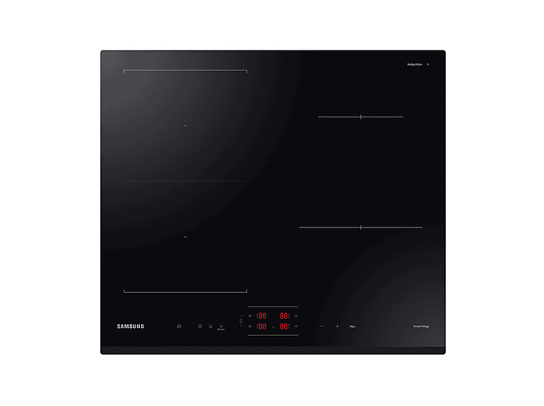 SAMSUNG NZ64B5045GK/U1 PIANO COTTURA A INDUZIONE, 4 zone di cottura, dimensioni: L 59 cm, P 52 piano in Vetroceramica, Vetroceramica Nero