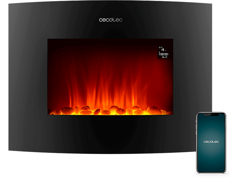 Chimenea eléctrica | Cecotec Ready Warm 2250 Curved Flames Connected