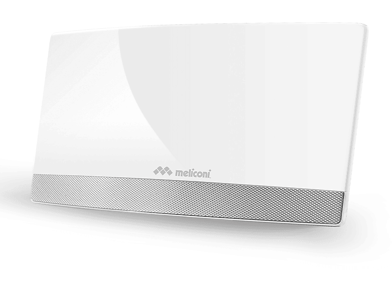MELICONI AT 55 R1 USB, antenna TV da interni ad amplificazione regolabile, pronta per il DVBT2, si alimenta dal via bianca