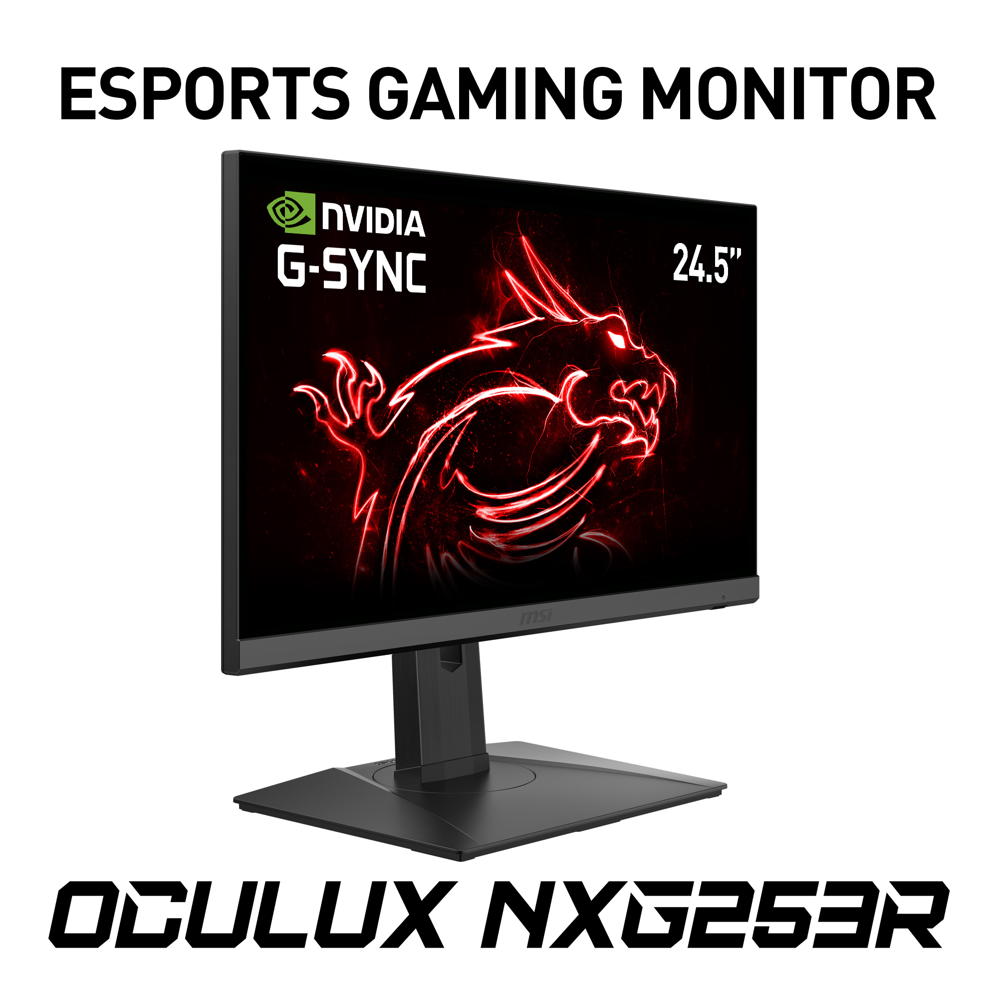 MSI OCULUX NXG253RDE 24,5 Zoll  Full-HD  Gaming Monitor  1 ms Reaktionszeit  