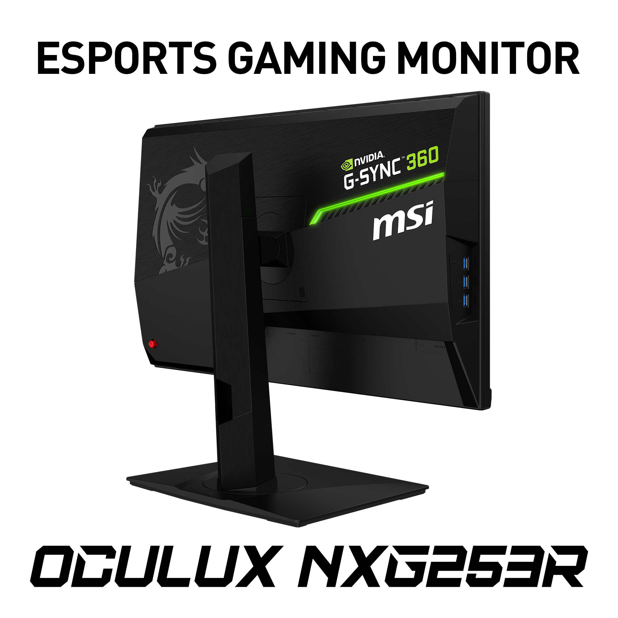 MSI OCULUX NXG253RDE 24,5 Zoll  Full-HD  Gaming Monitor  1 ms Reaktionszeit  