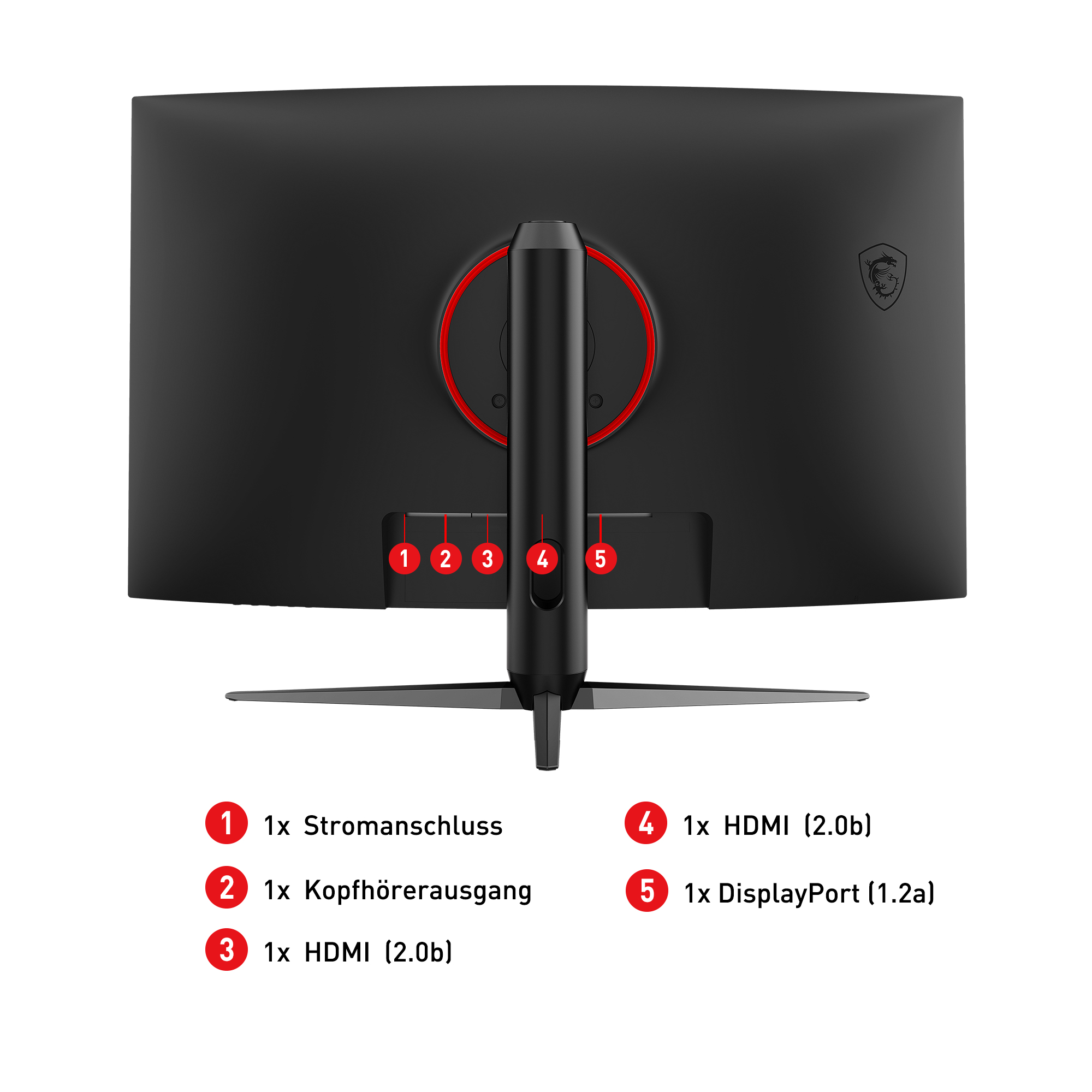 MSI OPTIX G321CQPDE Curved Reaktionszeit, Monitor ms 165 (1 Hz) WQHD