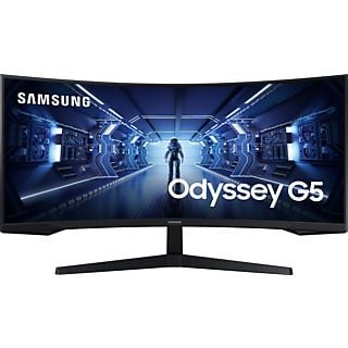 SAMSUNG Gaming Monitor Odyssey G5 Curved, 34 Zoll, QHD, 21:9, 165Hz, 1ms, 250cd, HDR10, VA-Panel, FreeSync Premium, Schwarz