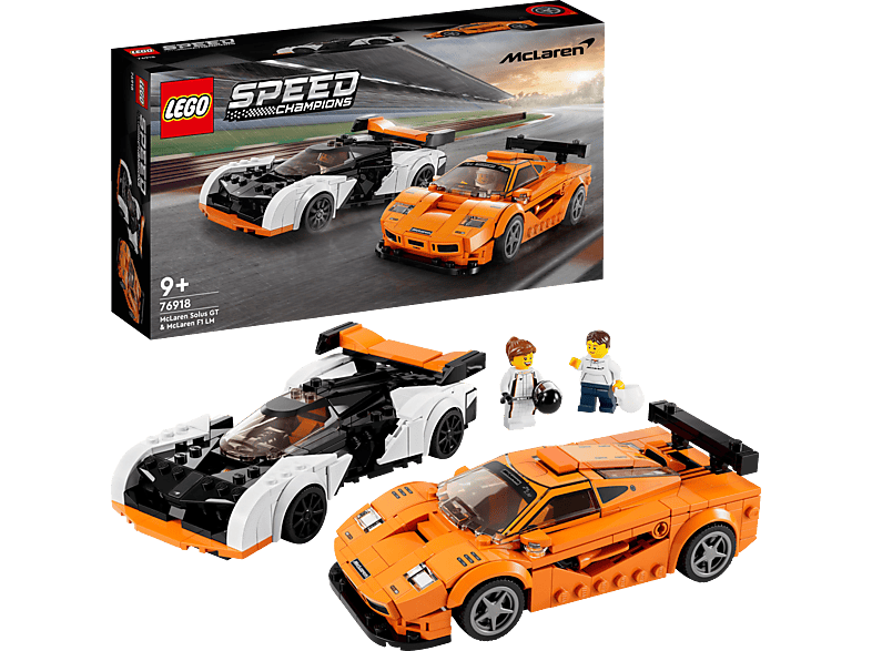 LEGO Speed Champions 76918 McLaren Solus GT & McLaren F1 LM Bausatz, Mehrfarbig