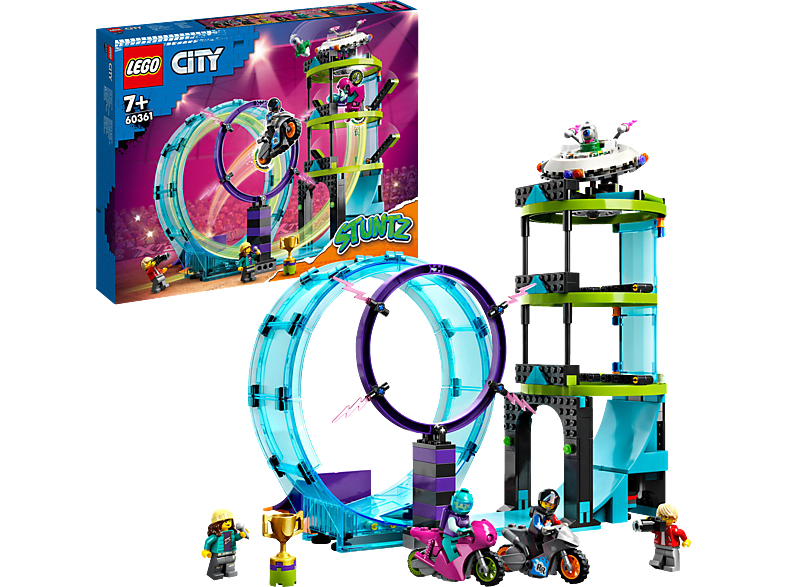 LEGO City Stuntz 60361 Ultimative Stuntfahrer-Challenge Bausatz, Mehrfarbig Kunststoff