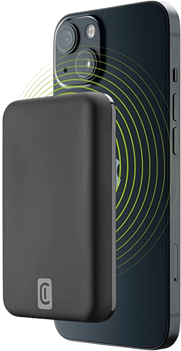 PowerBank - CellularLine MAG 5000, Para Apple, 18 W, MagSafe, USB - C, Negro