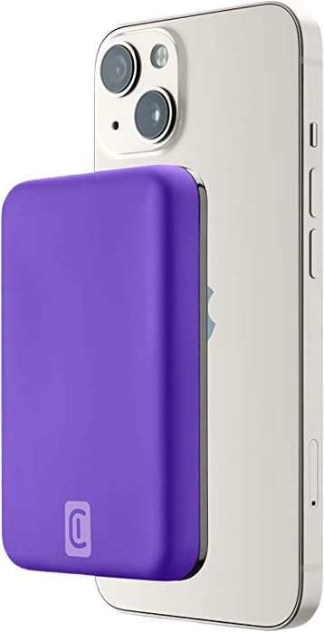 PowerBank - CellularLine MAG 5000, Para Apple, 18 W, MagSafe, USB - C, Morado