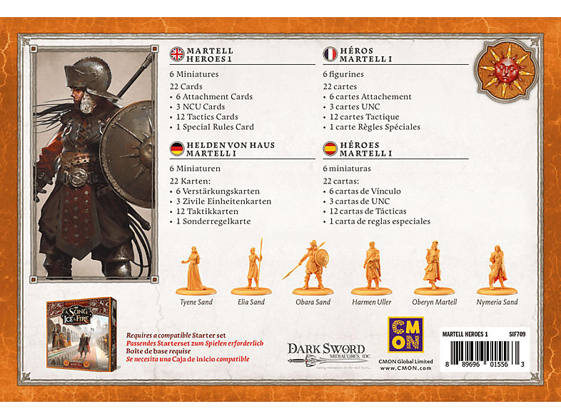 Thumbnail - CMON Song of Ice & Fire - Martell Heroes 1 (Helden von Haus I) Brettspiele Mehrfarbig