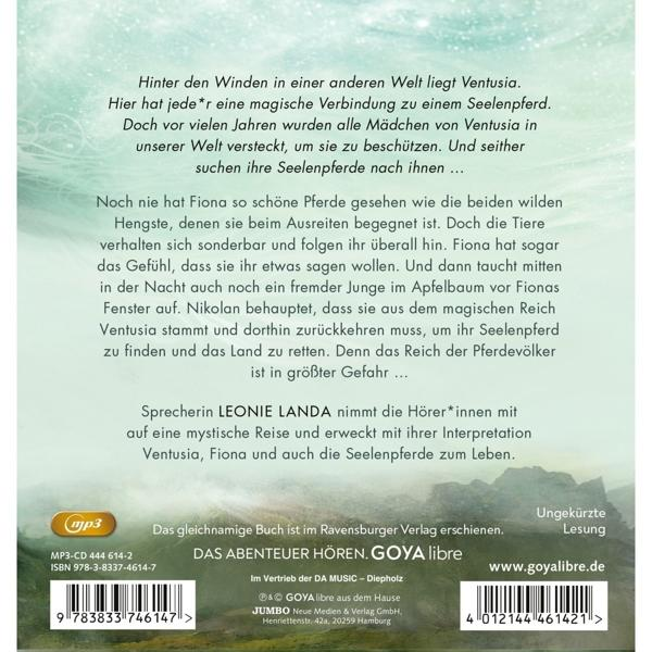 Buchcover mit deutschem Text und einer Illustration eines Pferdes und eines Mädchens.