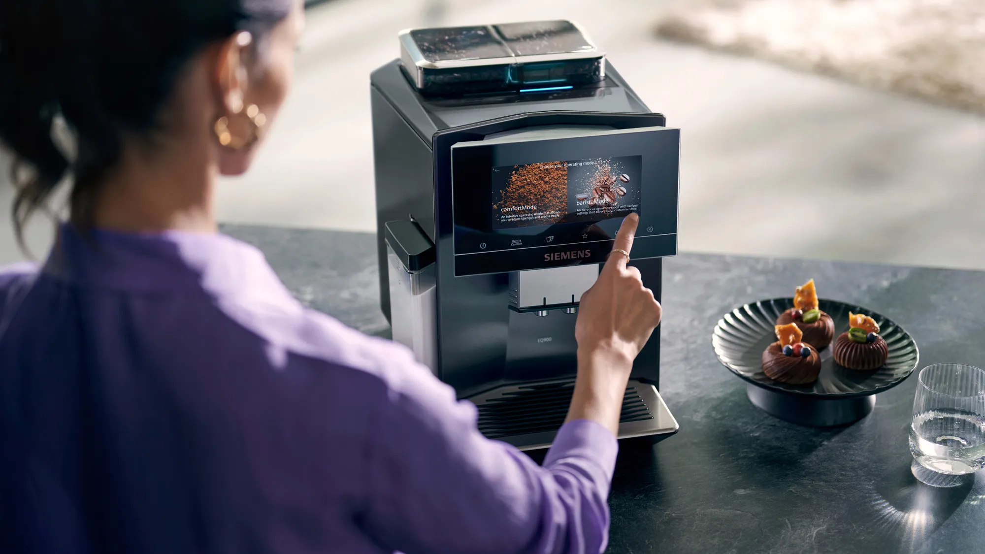 SIEMENS TQ907D03 - Machine à café automatique (Acier inoxydable)