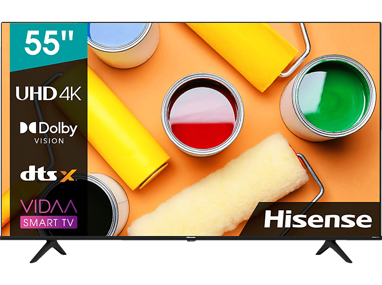 HISENSE 55A6CG LED TV (Flat, 55 Zoll / 139 cm, UHD 4K, SMART TV, VIDAA U5)