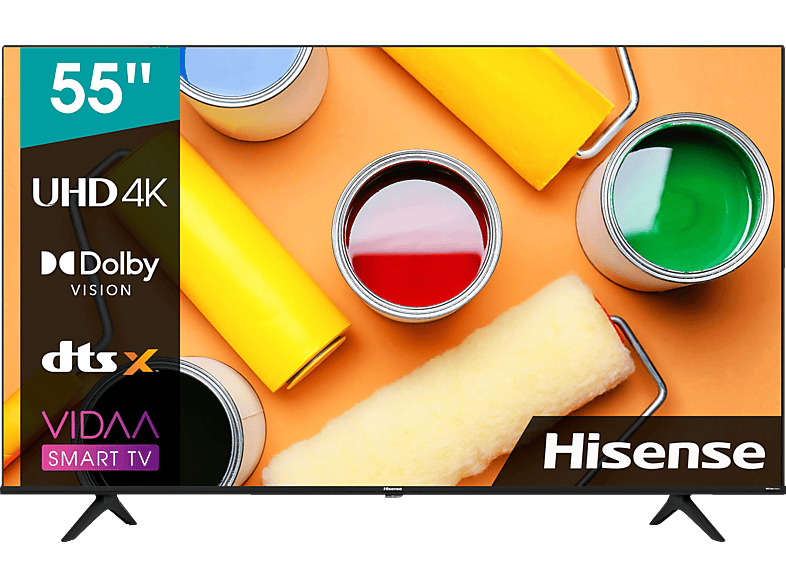 HISENSE 55A6CG LED TV (Flat, 55 Zoll / 139 cm, UHD 4K, SMART TV, VIDAA