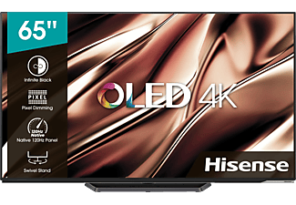 HISENSE 65A85H OLED TV (Flat, 65 Zoll / 164 cm, UHD 4K, SMART TV, VIDAA U6)