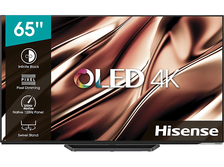 HISENSE 65A85H OLED TV (Flat, 65 Zoll / 164 cm, UHD 4K, SMART TV, VIDAA ...